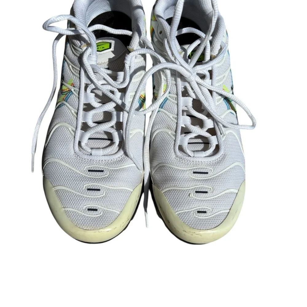 Nike Air Max Plus Anaglyph White White & Black Sneakers Rainbow accent